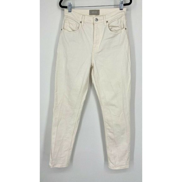 Everlane The High Rise Straight Leg Jeans Size 28 Stretch Denim Light Wash White - Picture 1 of 12